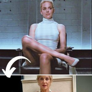 After 32 years, Sharon Stone has recreated the iconic scene from Basic Instinct, leaving men in disbelief.